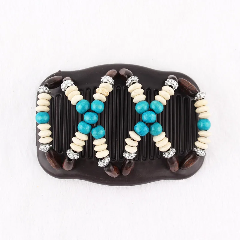 Fashion Bead Magic Hair Comb For Women Ponytail Bun Holder Hair-style DIY Hair Clips Beaded Claw Updo Disc Hair Accessories Tool cute headbands for women Hair Accessories