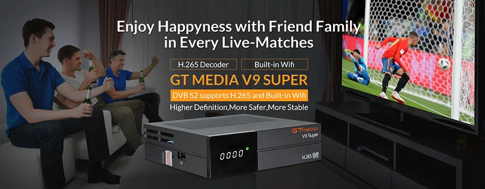 GTMedia V8 Nova DVB-S2 приемник спутникового сигнала новая версия H.265 встроенный wifi HD Freesat Испания ТВ Декодер pK GT V9 супер