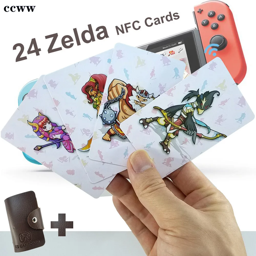 24-NFC-Game-Cards-Compatible-For-Botw-Switch-Zelda-Breath-Wild-Super-Mario-Smash-Cart-8