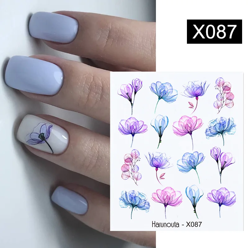 

Harunouta Spring Water Nail Decal And Sticker Flower Leaf Tree Green Simple Summer DIY Slider For Manicuring Nail Art Watermark