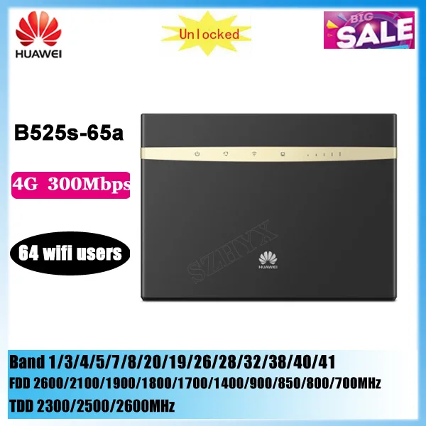 Разблокированный маршрутизатор Huawei B525 B525S-65a 4G LTE CPE со слотом для SIM-карты