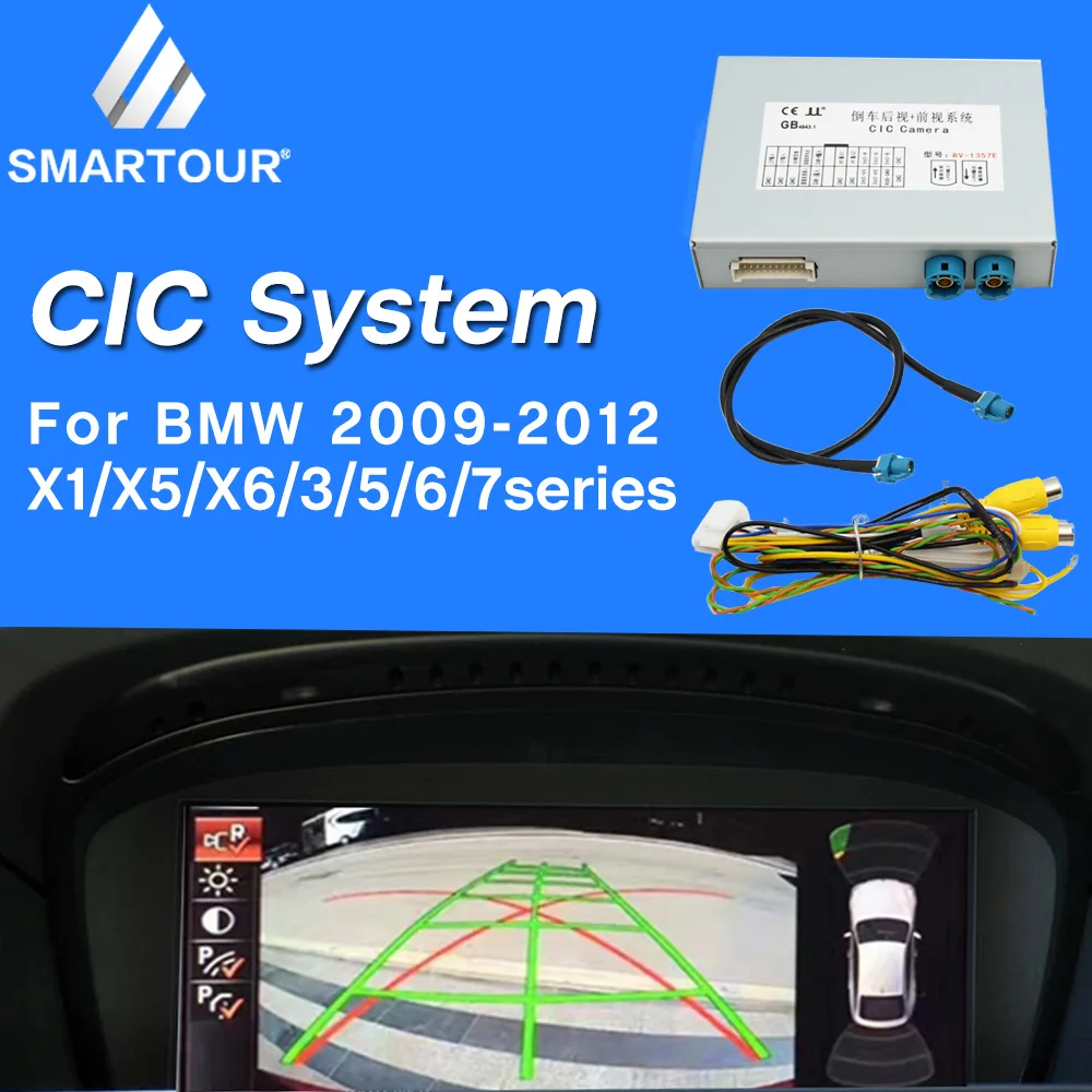 Smartour автомобиля Камера Интерфейс для bmw CIC 2009 2012 X1/X5/X6/3/5/6/7 серии мини парковка