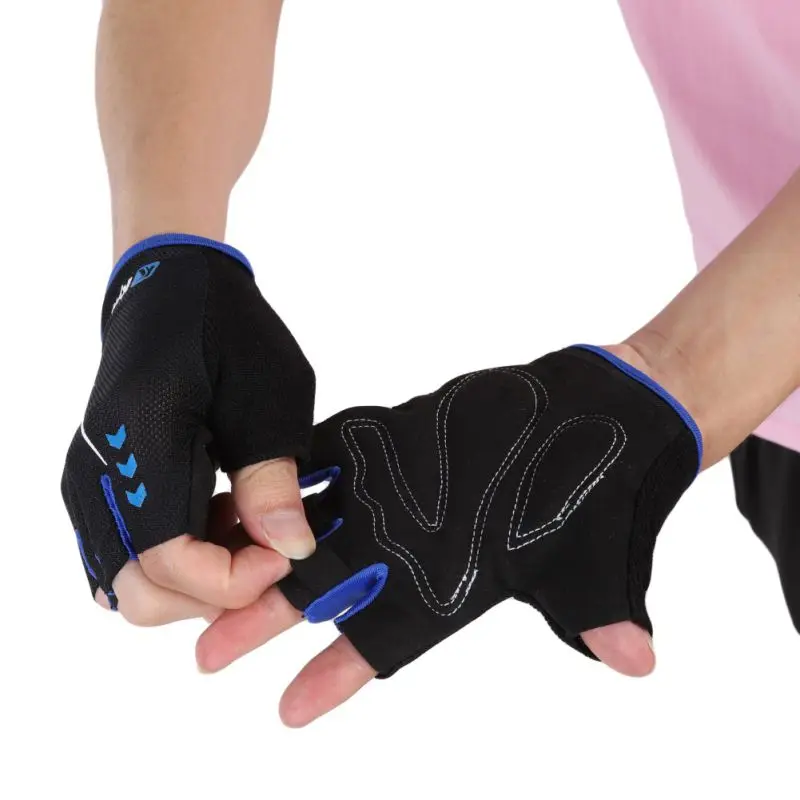 Men Women Bike Bicycle Outdoor Sports Breathable Gloves Half Finger Sponge Pad Gloves Unisex Riding Driving Outdoors Exercise