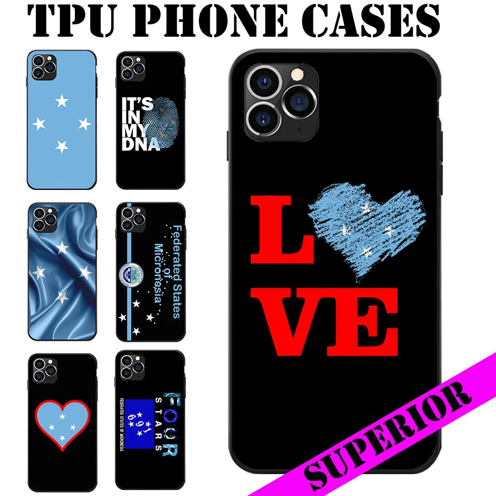 For Huawei Maimang Nova 2 3 4 5 6 8 I S Pro Plus Federated States of Micronesia Flag Theme Soft TPU Phone Cases Cover | Мобильные