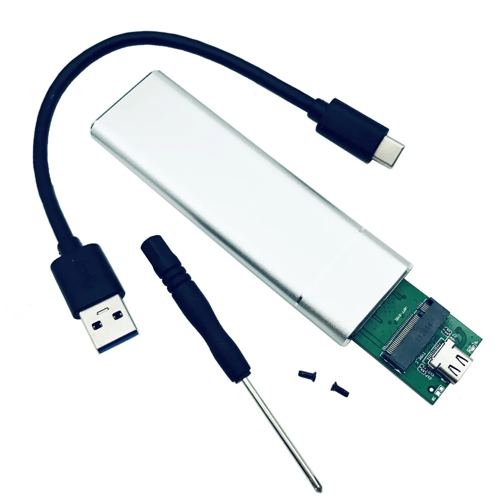 USB 3,1 к M.2 NGFF SSD мобильный жесткий диск Box адаптер карты внешний корпус чехол для m2 SSD SATA USB 3,1 2230/2242/2260/2280 M2