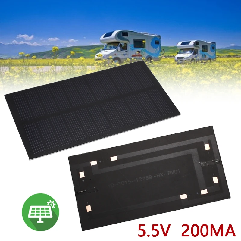 Защита от солнца Панель солнечных батарей Зарядное устройство 5,5 V 1,1 W Портативный Солнечный Панель s mobile power для Сад света лампы наружного света дома
