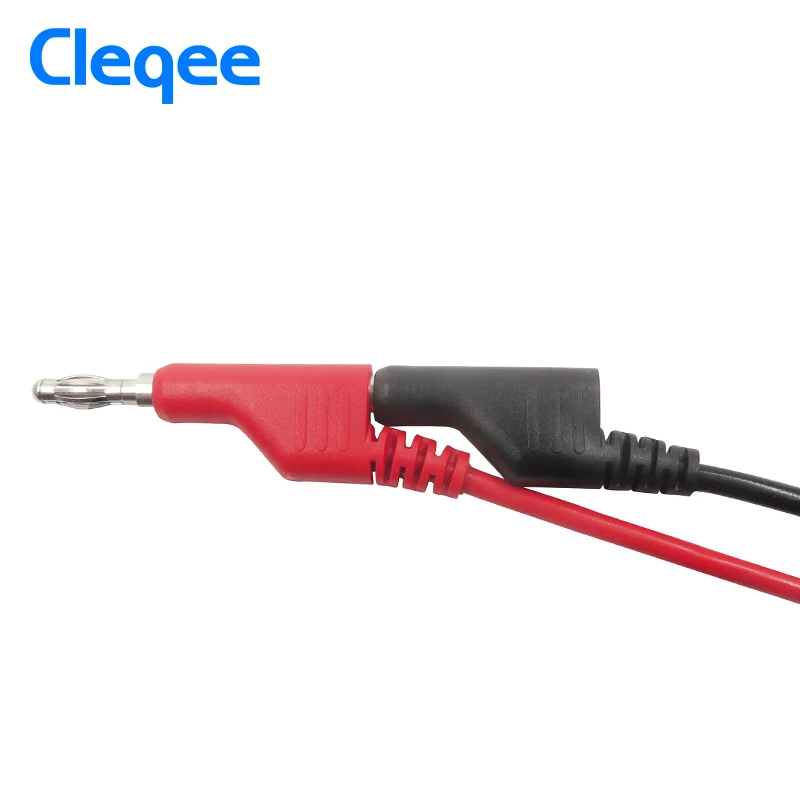 Cleqee P1036 5 шт./компл. типа «банан» 4 мм до контрольные выводы вилки типа «банан Тесты кабель для подключения к мультиметру 5 цветов, длина 1 м