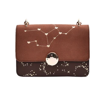 

Bags for Women 2019 Twelve Constellations Crossbody Bags for Women PU Leather Girl's Shoulder Bags Ladies Messenger Bags Flaps