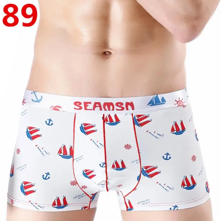 89 Трусы-боксеры из Ice Silk боксеры с изображением из мультфильма, Ethika Для мужчин нижнее белье Homme calecon шорты-боксеры мужские трусы-боксеры с принтом нижнее белье брюки BS 06 - Цвет: 89