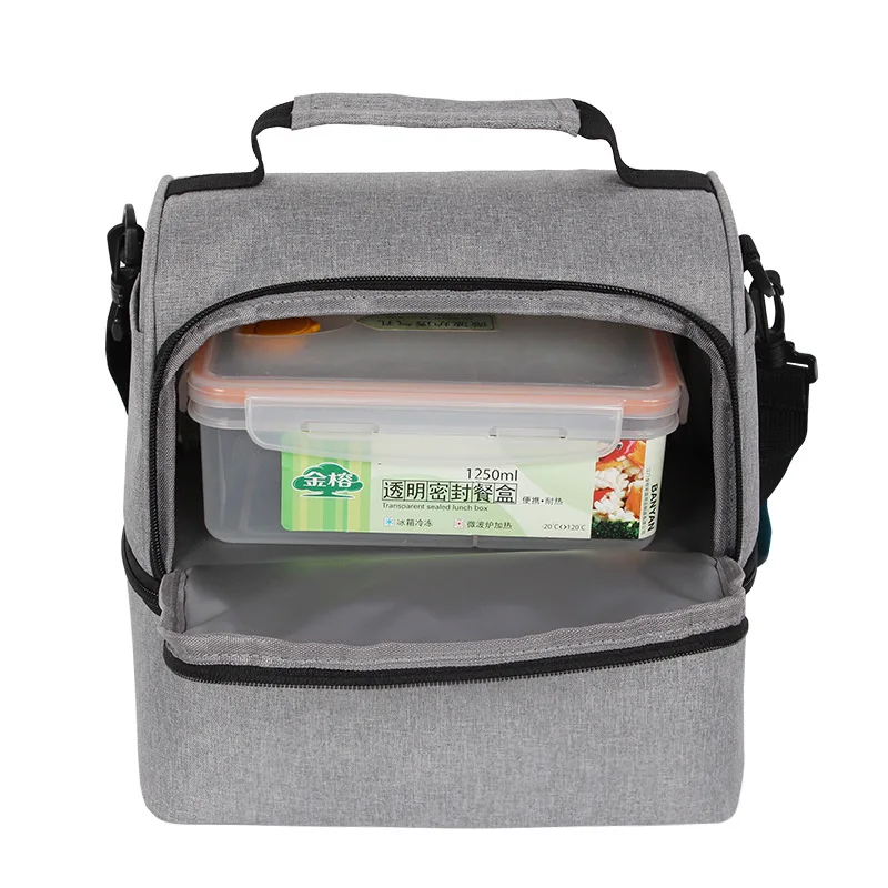 Tello Leith большой двухъярусный мешок Bento, многофункциональная холодильная упаковка еды, сумка для ланча