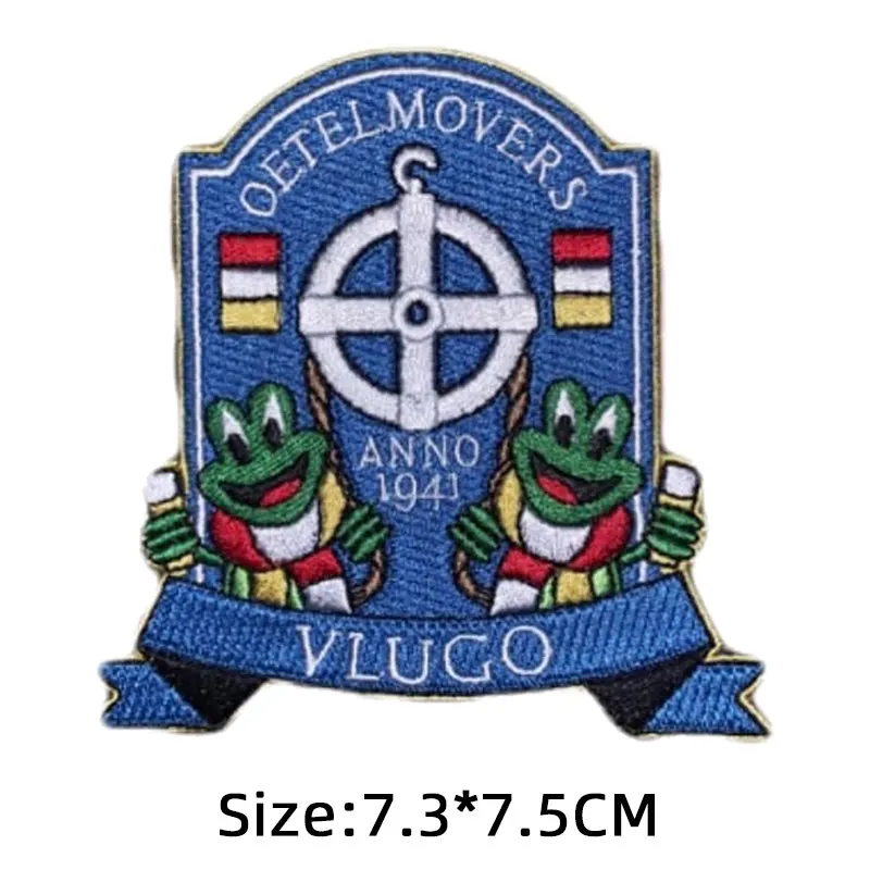 2021 Oeteldonk Emblem Frog Carnival for Netherland Emblems Full Embroidered Iron on Embroidery Patches for Clothing Applique F 2021 Oeteldonk Emblem Frog Carnival for Netherland Emblems Full Embroidered Iron on Embroidery Patches for Clothing Applique F