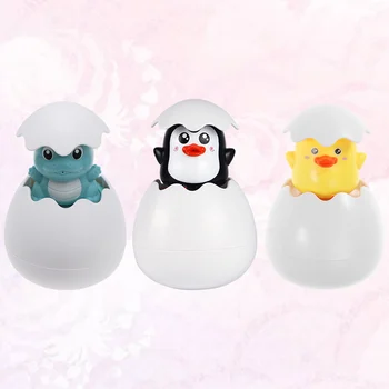 

3pcs Bath Toys Cartoon Adorable Squirt Egg Water Spray Bathtub Toy Shower Toy Sprinkling Toy for Toddlers