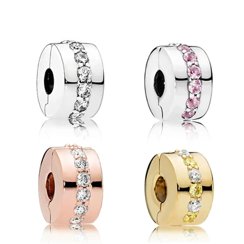

2019 100% high quality 767051CSY 781972CZ 791972CZ 791972PCZ SHINE SHINING CLIP Gold Color Rose Gold Pink Selection