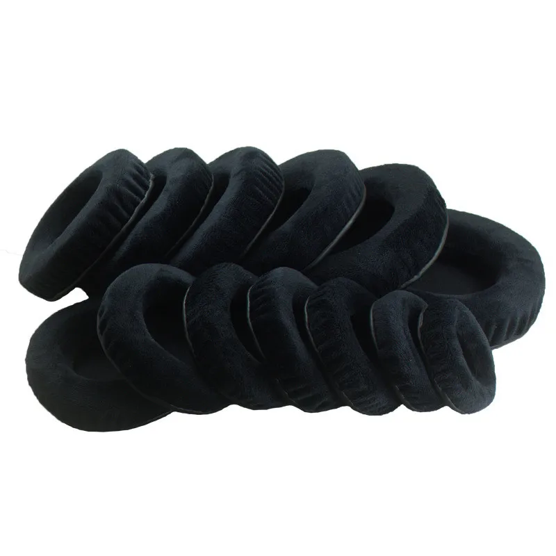 

New Replacement Black Velvet 60 65 70 75 80 85 90 95 100 105 110 115 120 MM Ear Pads Cushions Earmuffs for Most Earphone