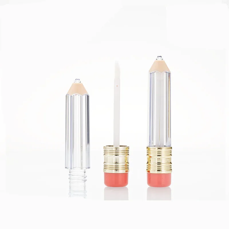 

Empty Clear Lip Gloss Tube 10 Pieces Container Cosmetic Packaging Pink Lollipop Lip Gloss Tube With Wands