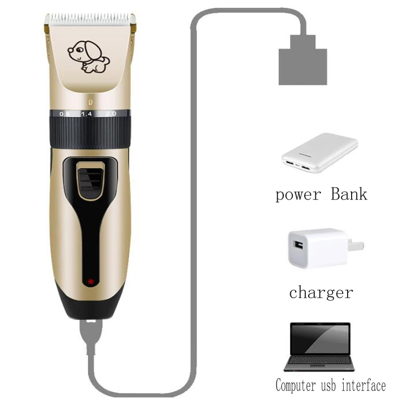 Electrical Dog Hair Trimmer USB Charging Pet dog Hair Clipper Rechargeable Cat Remover Grooming Cutter Machine