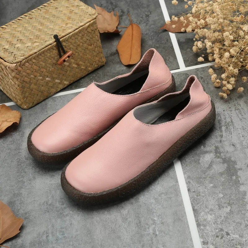 

2019 Summer New Products Origional Handmade Shoes Retro round-Toe Grandma Shoes Low-Cut Casual Maternity Shoes