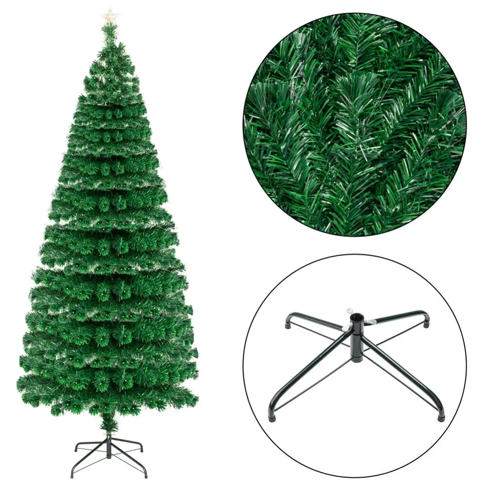 7.5FT волоконно-оптическая Рождественская елка arbol de navidad 260 ветви автоматические украшения дерева arvore de natal choinka