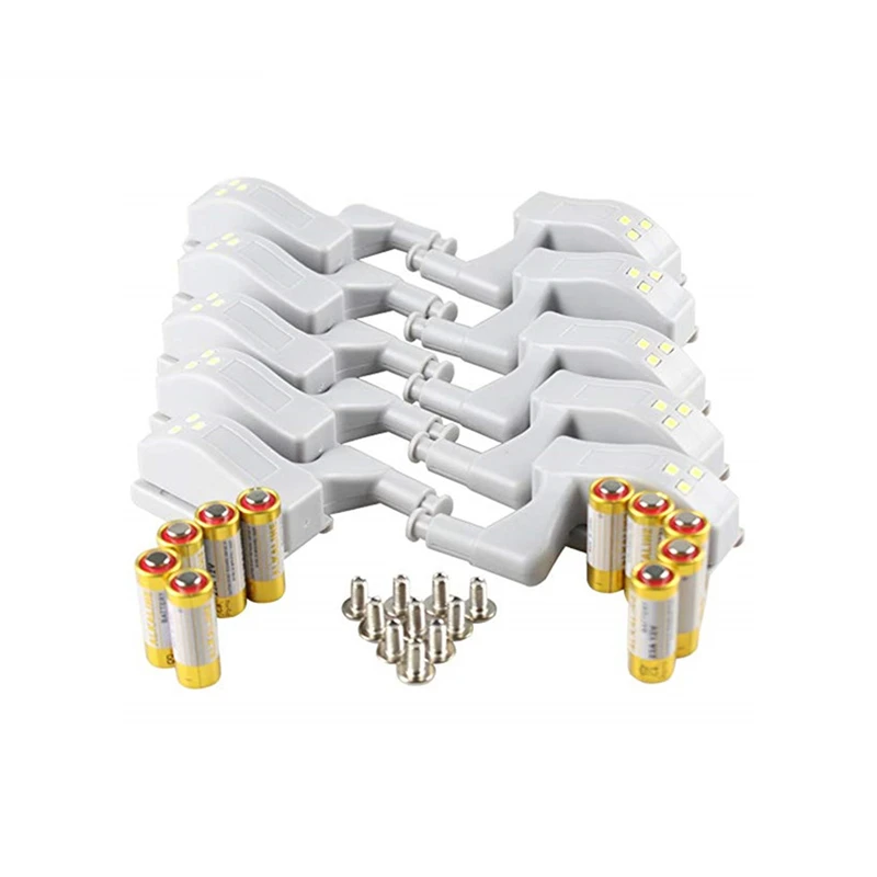 10Pcs LED Cabinet Light Cupboard Smart Touch Induction Inner Hinge Lamp Sensor Light Night Light for Closet Wardrobe
