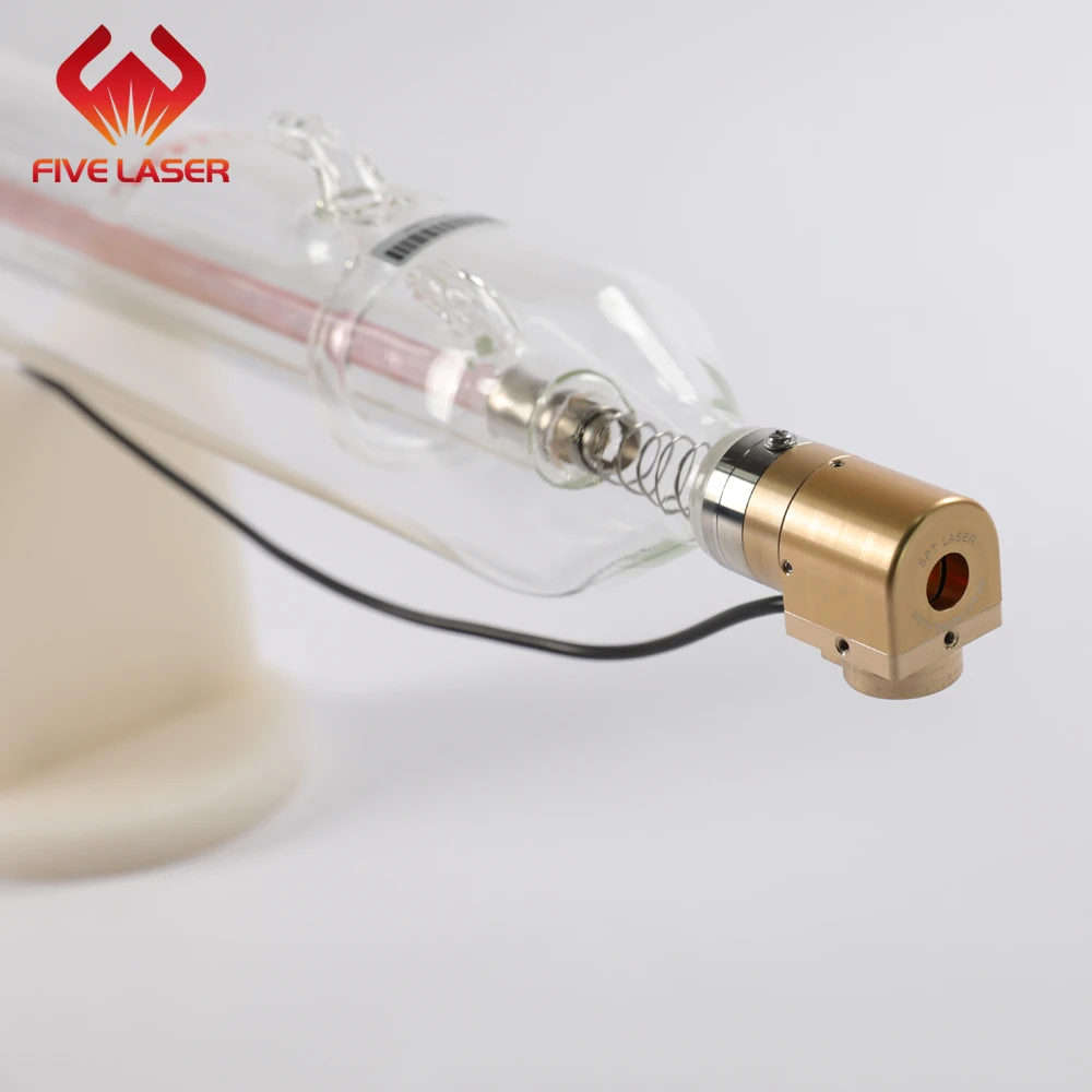 

CO2 laser tube with red pointer--100w laser power for laser cutting machine with red light alignment