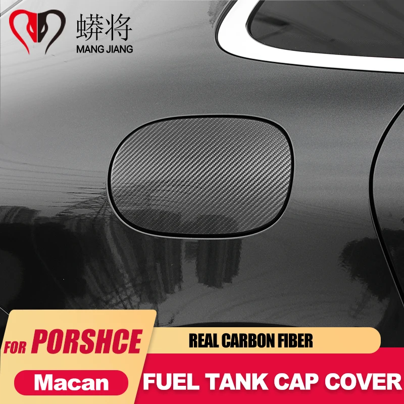

Carbon Fiber Tank Cap Protection Sticker Fuel Tank Cap Stickers Cover Case for For Porsche Macan Protective Car Accessories