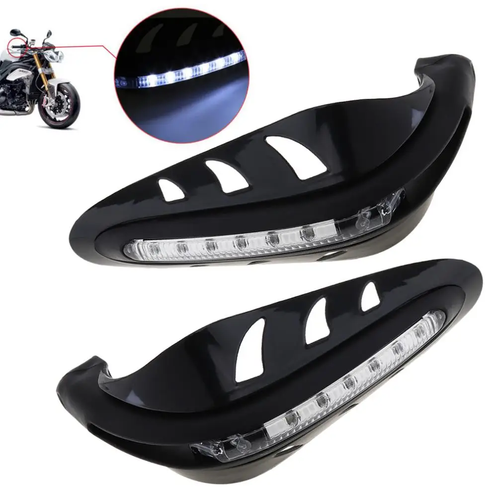 1 пара мотоциклетных ручных охранников для мотокросса Dirtbike рукавицы защита для руля с светодиодный светильник для руля 22 мм