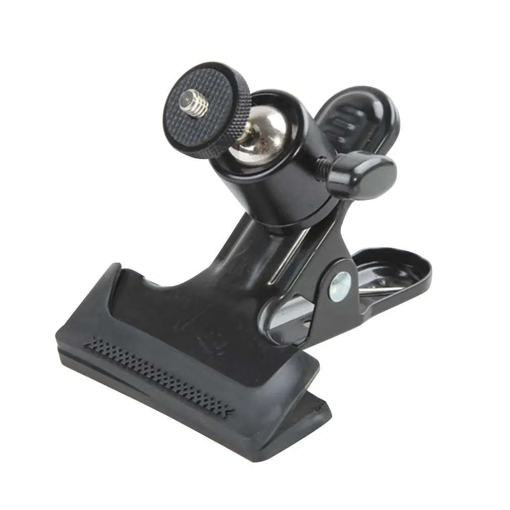 

Multi-function Clip Clamp Holder Mount Tripod Heads with Standard Ball Head 1/4 Screw Photography Accessories 360 Degree 0.16 Kg