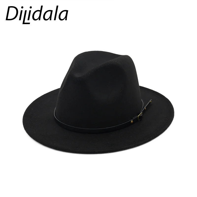 Dilidala, зимняя британская Рыбацкая шляпа, одноцветная, Ретро стиль, женская шапка, дикая, Женская шерстяная шляпа,, взрывная, джазовая шляпа, женская шляпа