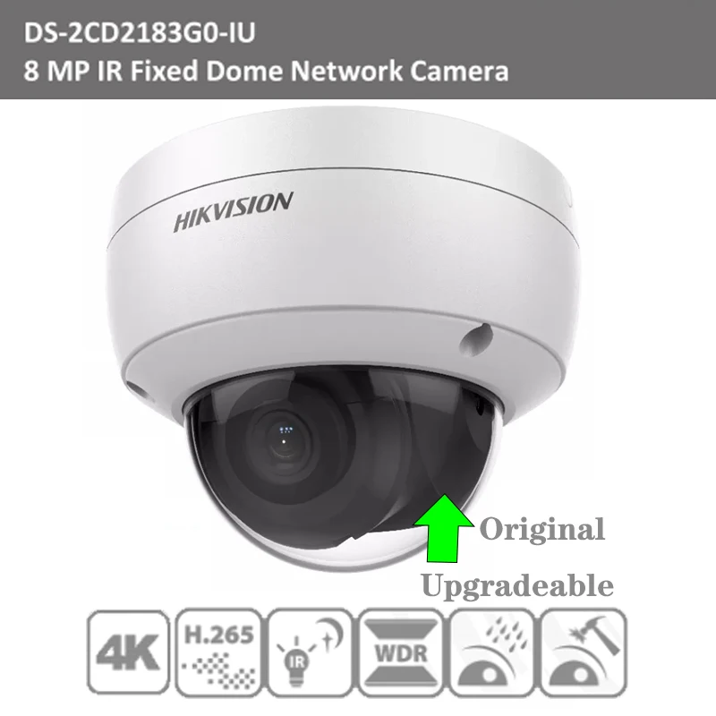 Оригинальная английская версия Hikvision Φ 8 Мп POE 4K HD IR встроенный микрофон сетевая