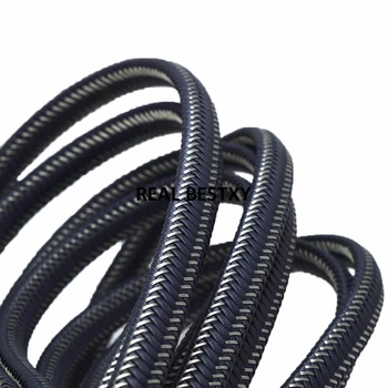

5m/lot approx12*6mm navy Braided Leather Rope String Cord steel wire cord For Bracelet Jewelry Making Craft Jewelry Accessories