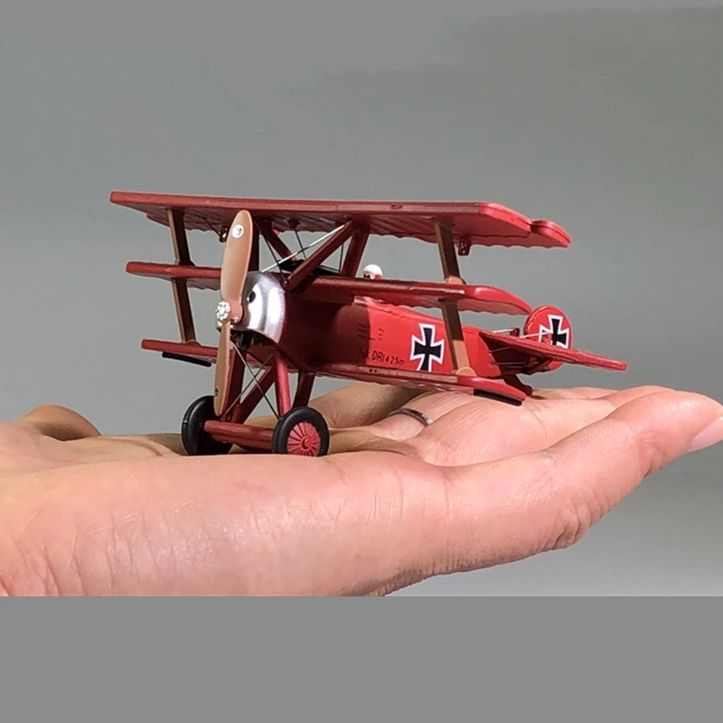 1: 72 Масштаб немецкий воздушный WWI Fokker Dr-I Красный Барон три крыла истребитель литой под давлением металлический самолет модель дисплей коллекционная