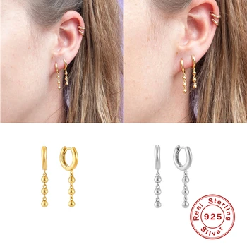 

2020 Hot Sale 925 Sterling Silver Hoop Earrings For Women Colorful Earrings Pendientes Birthday Present brinco Exquisite Jewelry