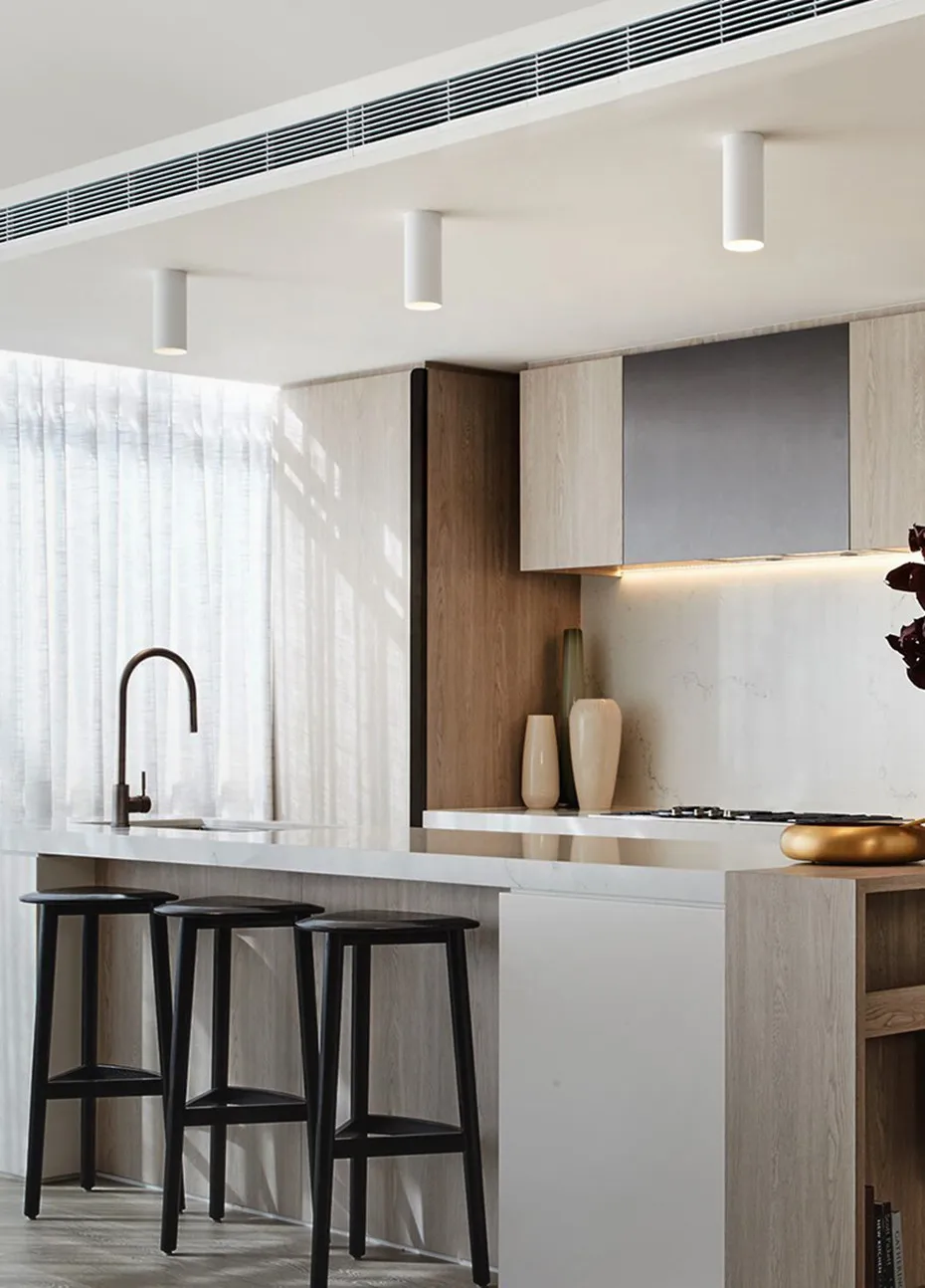 Светодиодный светильник с длинной трубкой, монтируемый на поверхность, Светодиодный точечный современный алюминиевый Точечный светильник для помещений, гостиной, кухни, магазина, Офисная потолочная лампа