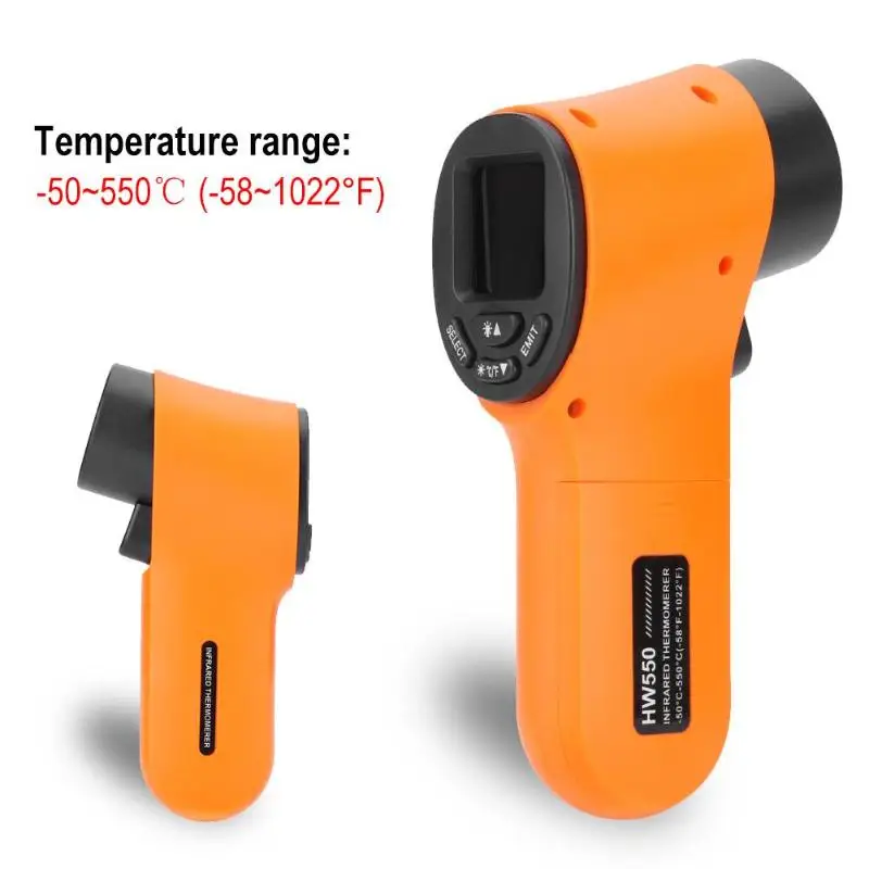 Ручной Бесконтактный цифровой инфракрасный термометр для измерения температуры пирометр Термодетектор