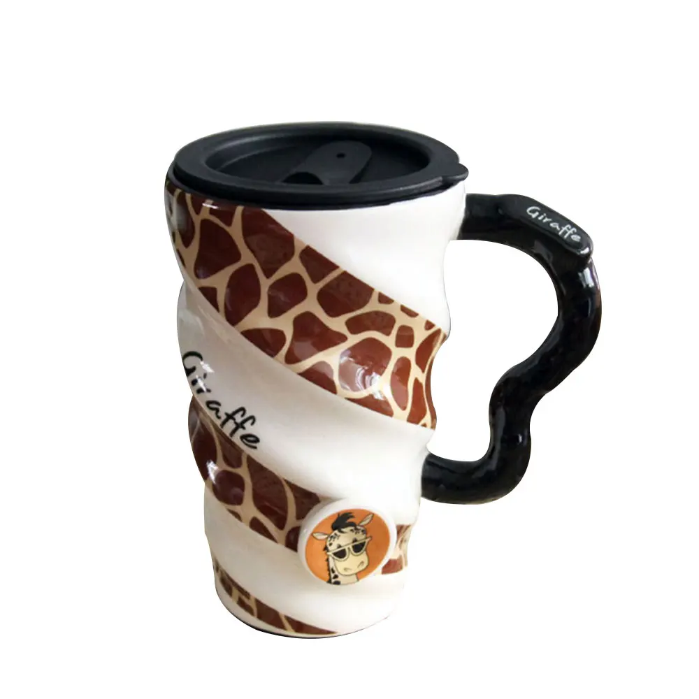 Giraffe Креативные керамические кофейные кружки чашки для чая с ручкой термостойкость - Цвет: Giraffe