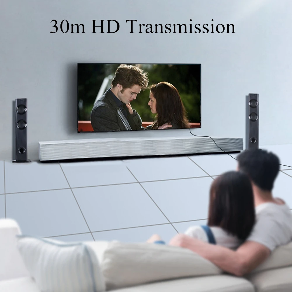 1080P Up to 30m HDMI-compatible to RJ45 Extension LAN Network Cable HDMI Extender