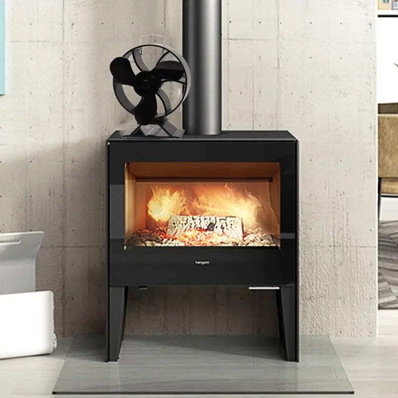 

3 Blade Heat Powered Stove Fan for Wood Fireplace Log Burner Quiet Eco Friendly M0XD