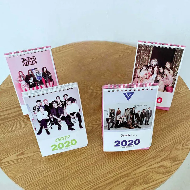 BLACKPINK SEVENTEEN TWICE GOT7 Настольный стерео календарь плакат концепция глянцевый календарь постер для декорации дома