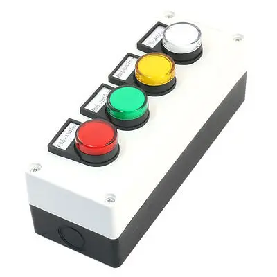 

AC/DC 110V Electronic Machine Colored Pilot Signal Lamp Indicator Light 4 in 1