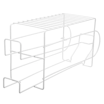 

Shelf Storage-Rack Refrigerator Fresh Drink Beer Cola Cans Storage Rack Solid Double-layer Finishing Shelf Beverage Cans Storage