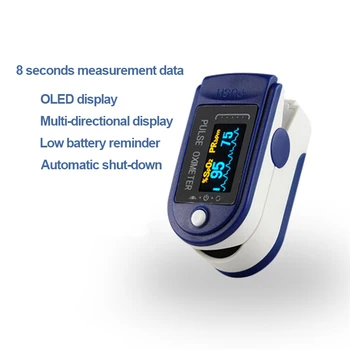 

10PCS Portable Fingertip Pulse Oximeter Blood Oxygen Monitor Digital Oxygen Meter Clip Type Spo2 Pr Sensor Oled Display