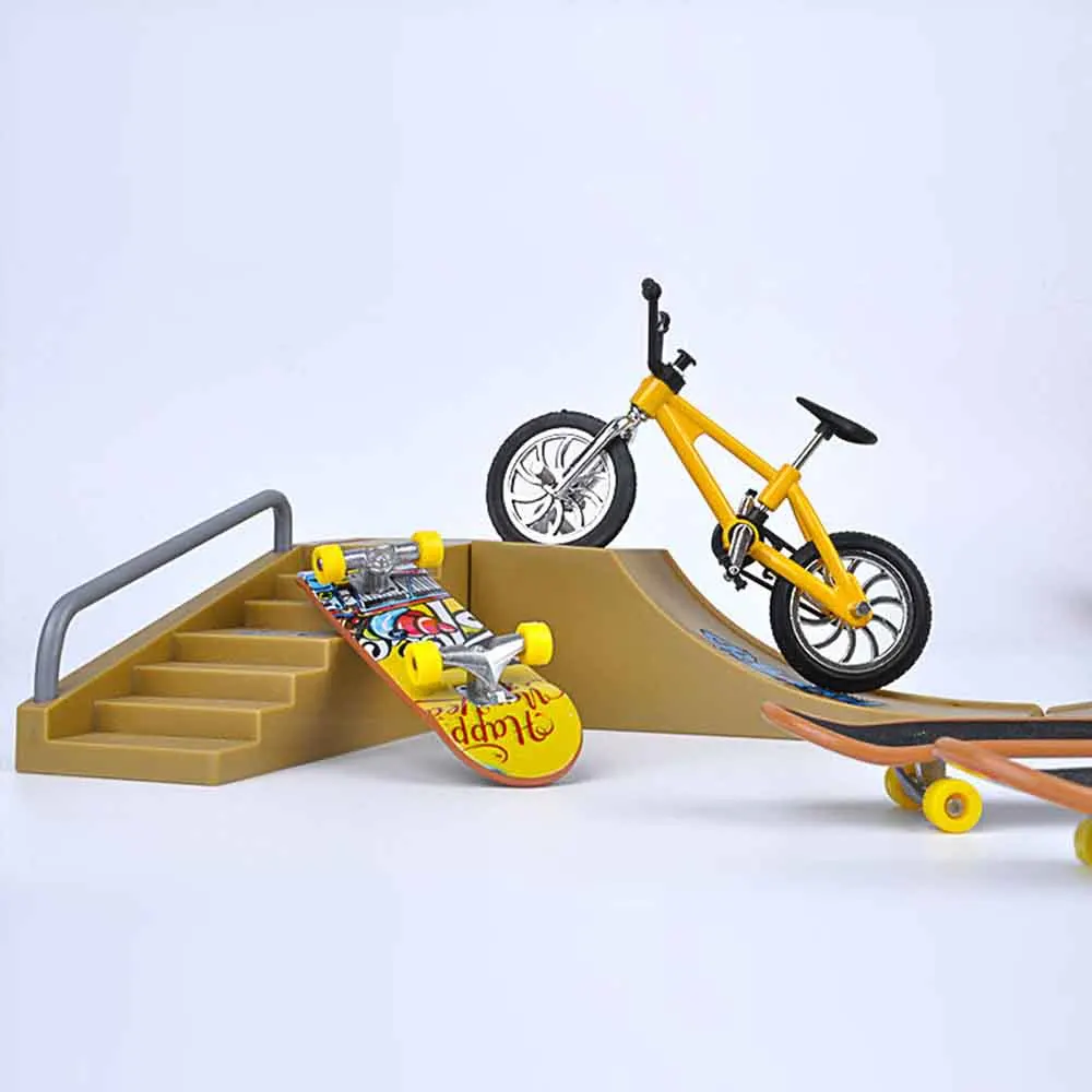 

Bike Scooter Mini Finger Skateboard Set Fingertip Educational Toy Fun Gifts