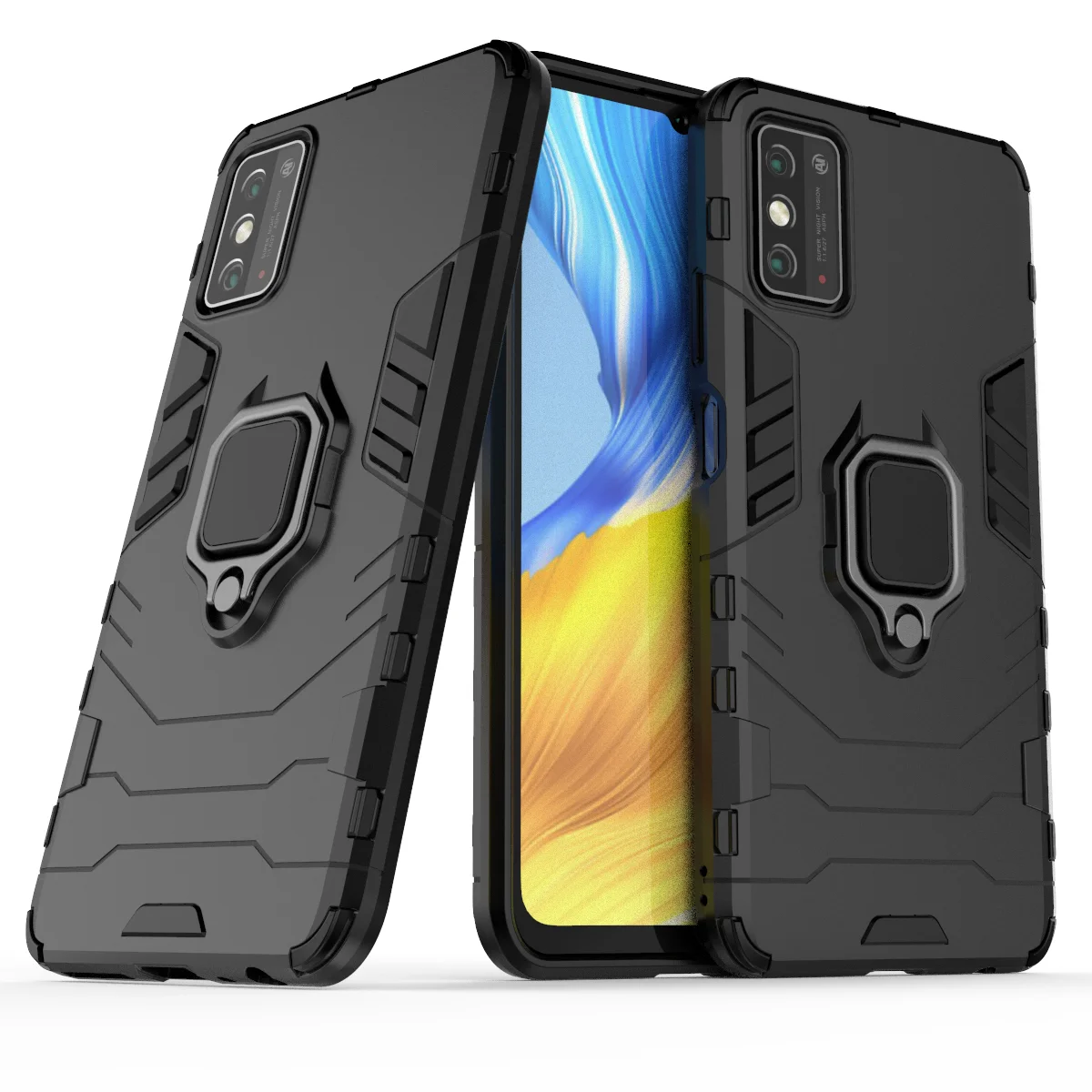 Чехол для Honor 10X магнитный автомобильный противоударный металлический