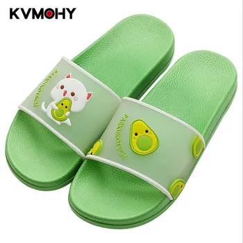 

Summer Slides Women Couple Cartoon Slippers Zebra Soft Bottom Beach Slipper Bathroom Woman Flip Flops Sandalias De Mujer