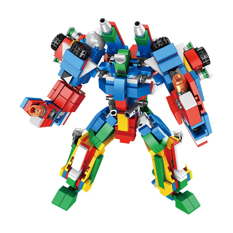 

Children'S Educational Assembled Building Blocks Toy Boy Intelligence Assembly Building Blocks Toy with Numbers Robot 633021