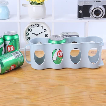 

Four-slot Wine Bottle Rack Beer Can Storage Refrigerator Storage Rack Space Saver Beverage Storage Shelf Kitchen Necessities