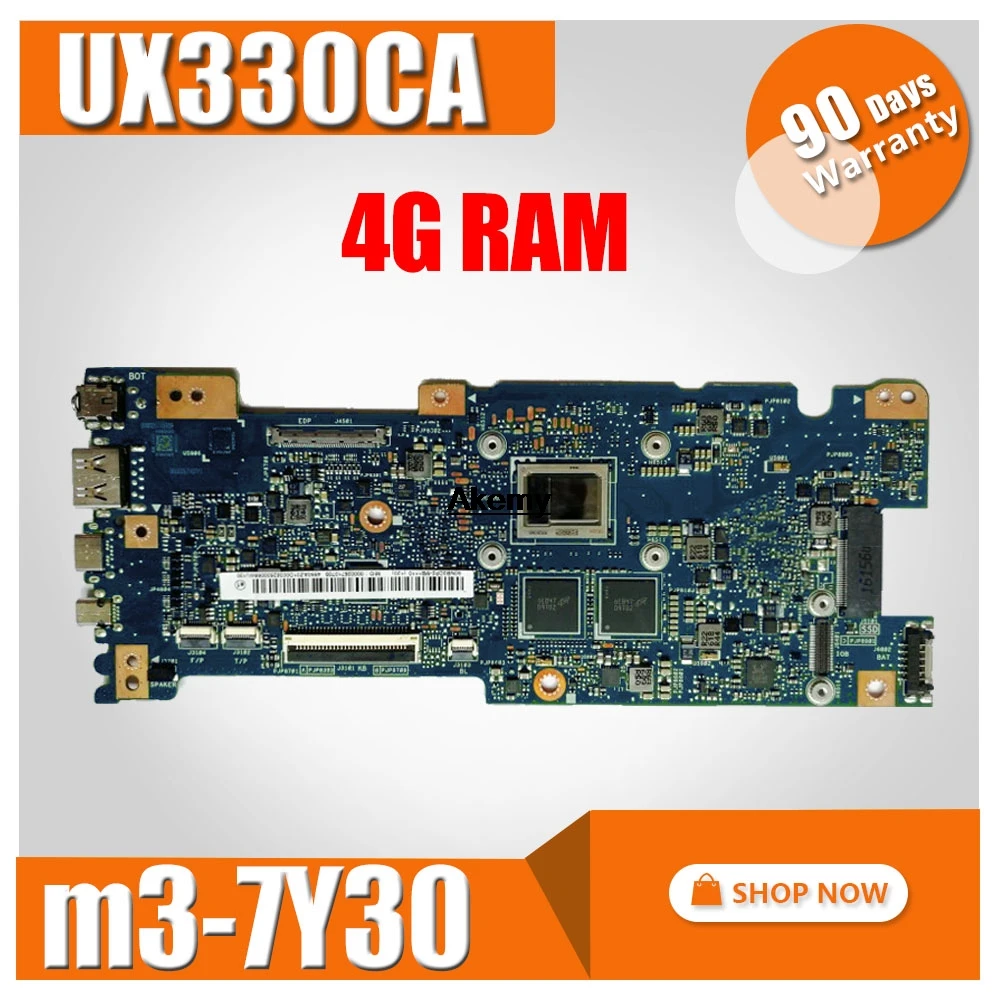 Akemy UX330CAK материнская плата для ноутбука W/M3-7Y30 4G ram для ASUS UX330CAK UX330CA UX330C Mianboard