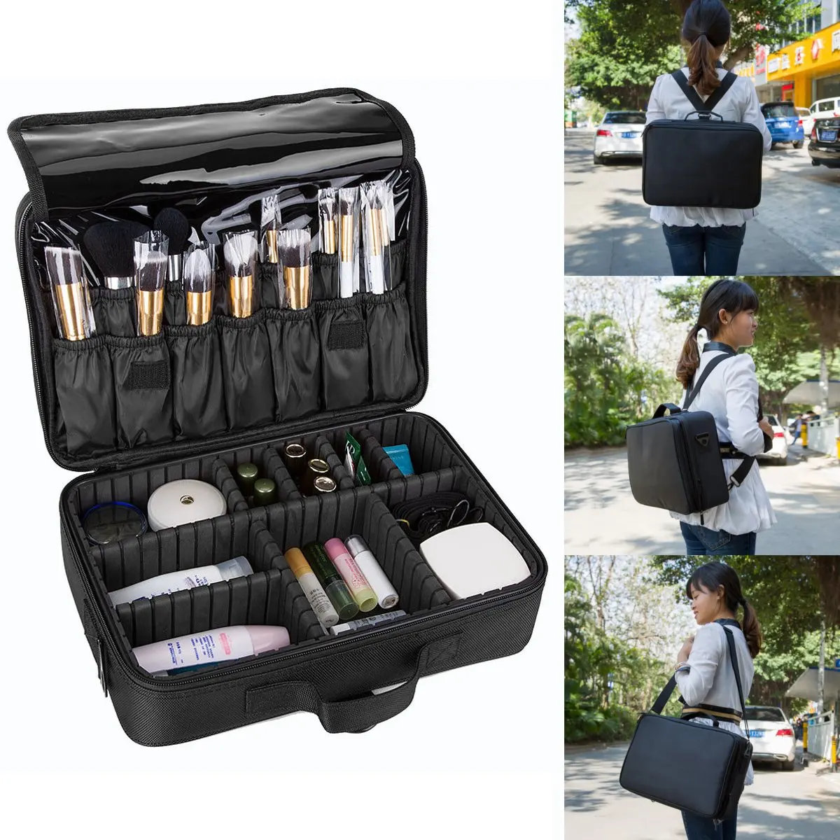 Multilayer Makeup Organizer Women Professional Makeup Bag Large Capacity Cosmetic Bags Waterproof Storage Case Functional Travel