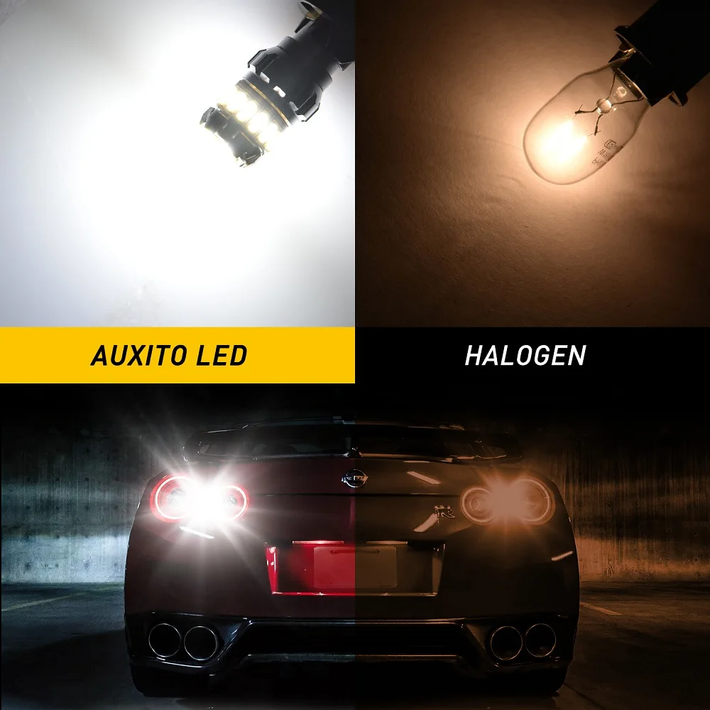 Zhuotop 2Pcs 12V Car Glass T15 W16W Halogen Brake Light Bulb Interior Lamp  Automotive Clear Amber : : Car & Motorbike