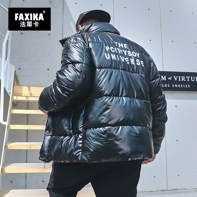 FAXIKA/большой размер; мужская теплая хлопковая одежда с принтом для увеличения количества жиров и удобрений; сезон зима
